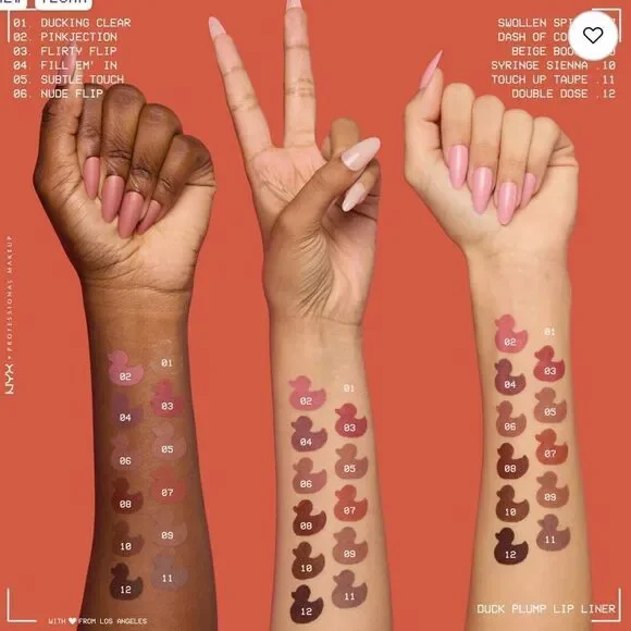 🦋  NYX 03 FLIRTY FLIP
NEUTRAL NUDE PINK DUCK PLUMP PLUMPING LIP LINER NEW - Picture 6 of 13